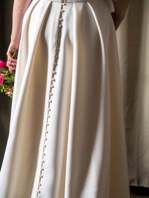 Patron de couture robe de mariée dos jupe