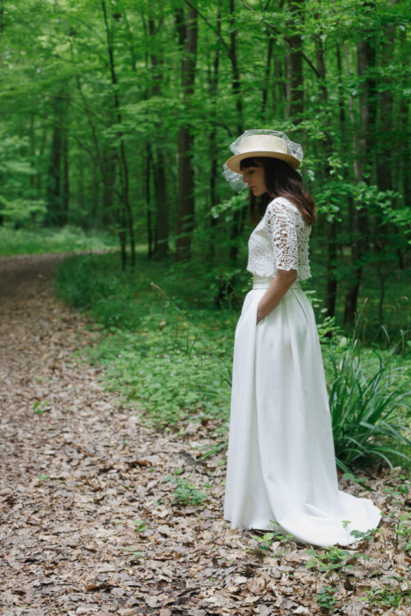 Ensemble de mariée fait main pièce unique - L'Élégante avec La Captivante