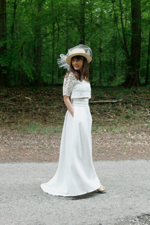 Ensemble de mariée fait main pièce unique - L'Élégante avec La Captivante