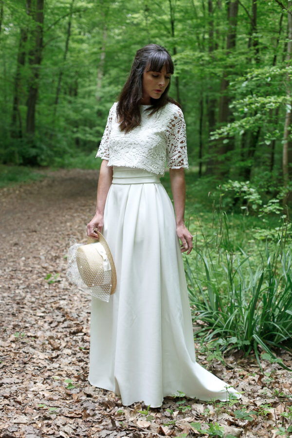 Ensemble de mariée fait main pièce unique - L'Élégante avec La Captivante