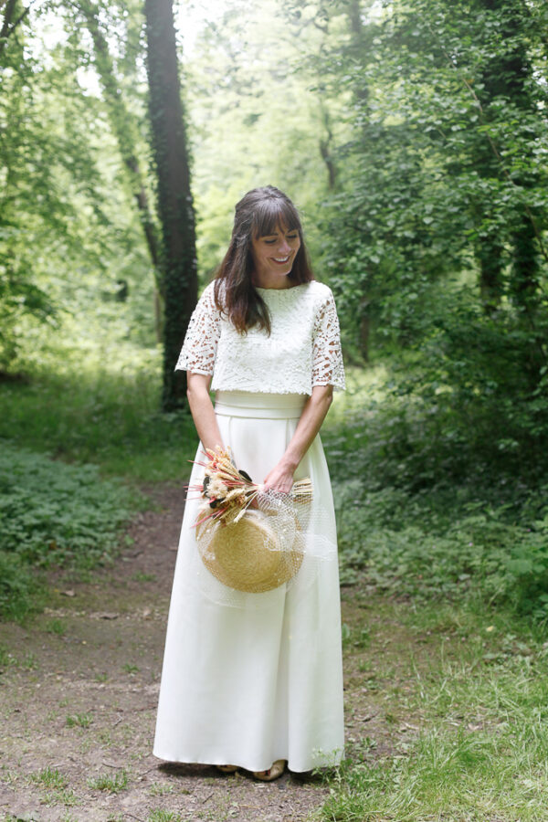 Ensemble de mariée fait main pièce unique - L'Élégante avec La Captivante