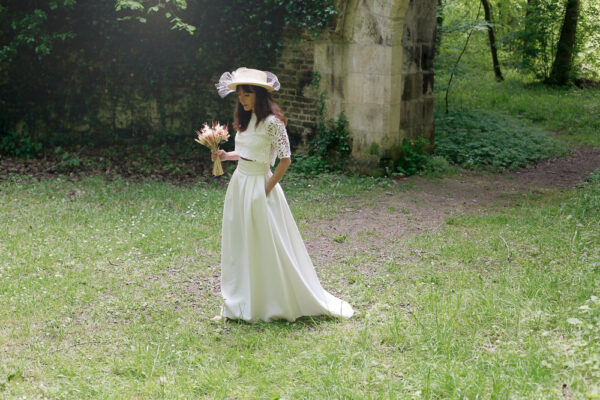 Ensemble de mariée fait main pièce unique - L'Élégante avec La Captivante