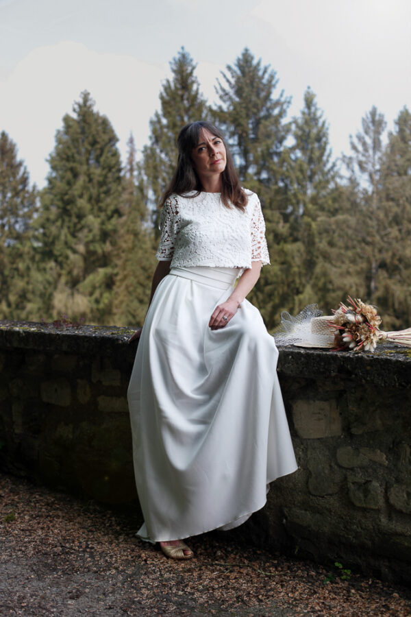 Ensemble de mariée fait main pièce unique - L'Élégante avec La Captivante