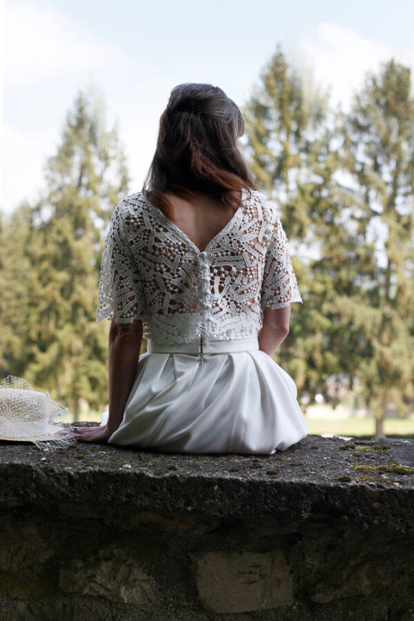 Ensemble de mariée fait main pièce unique - L'Élégante avec La Captivante