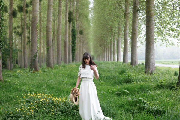 Ensemble de mariée fait main pièce unique - L'Élégante avec La Captivante