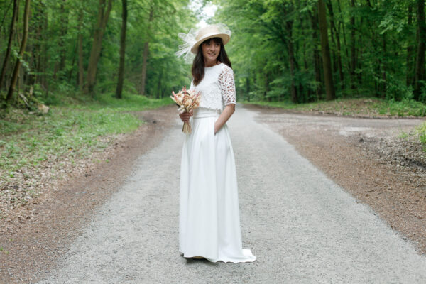 Ensemble de mariée fait main pièce unique - L'Élégante avec La Captivante